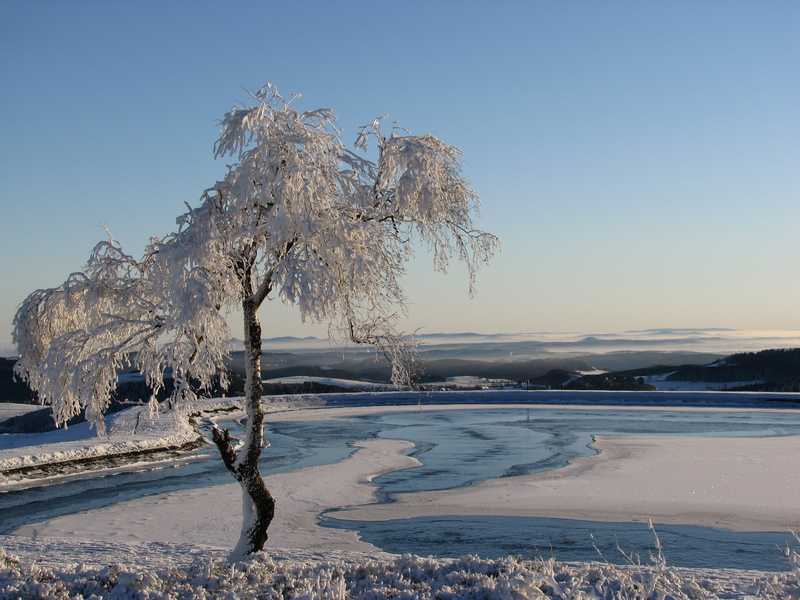 Bergsee Ettelsberg im Winter